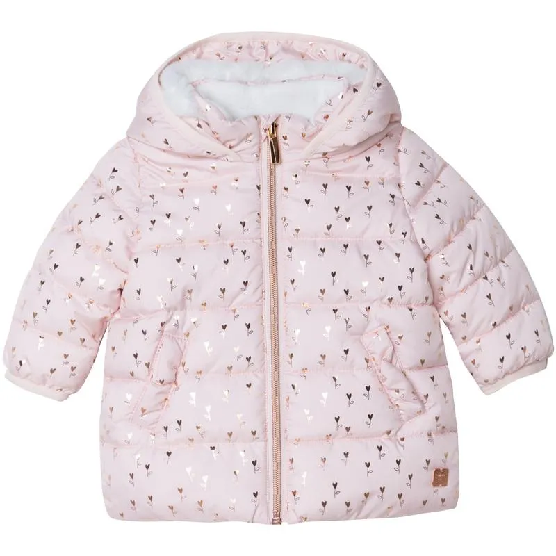 Girls Pink Padded Puffer Jacket