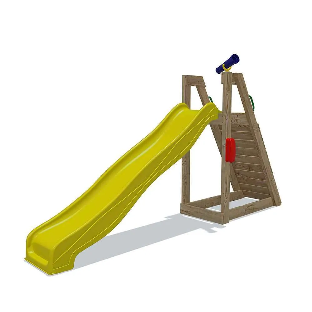 Go Wild Kids 8ft Freestanding Climb & Slide With Platform & Telescope