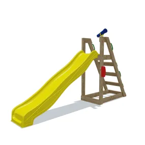 Go Wild Kids 8ft Freestanding Garden Slide With Platform & Telescope