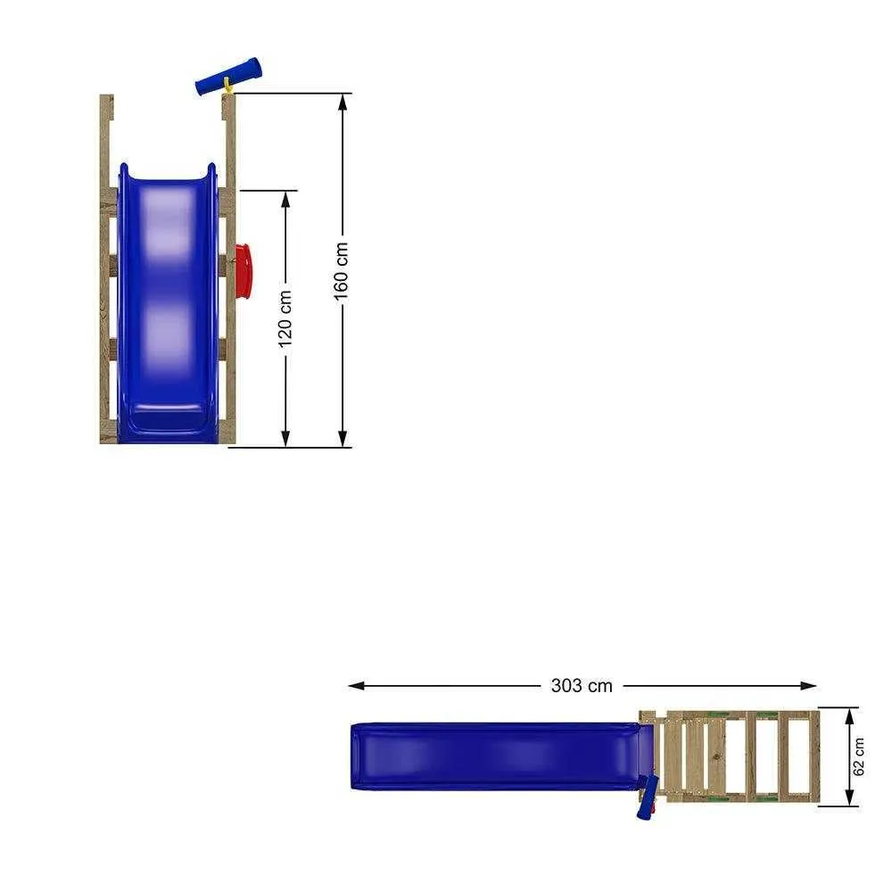 Go Wild Kids 8ft Freestanding Garden Slide With Platform & Telescope