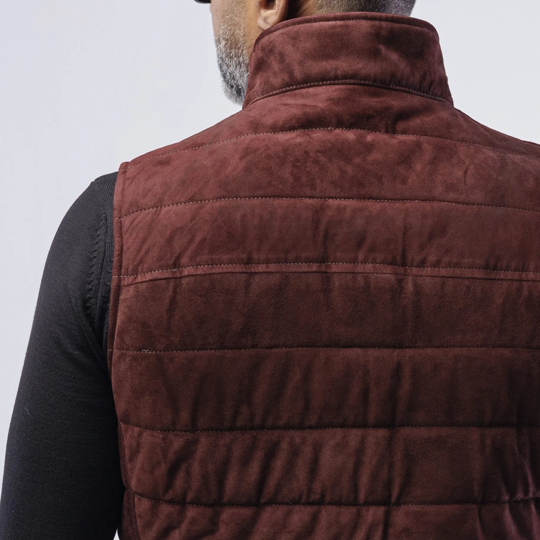 Goat Suede Puffer Vest