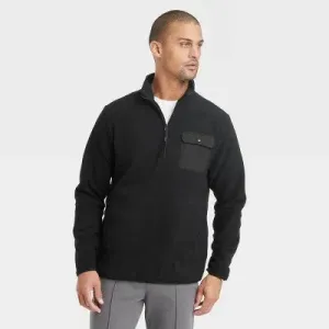 Goodfellow & Co Men's Half Length Zipper Sweatshirts Kangaroo Pocket Heavyweight