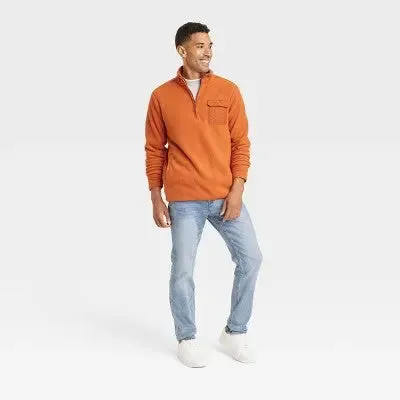 Goodfellow & Co Men's Half Length Zipper Sweatshirts Kangaroo Pocket Heavyweight