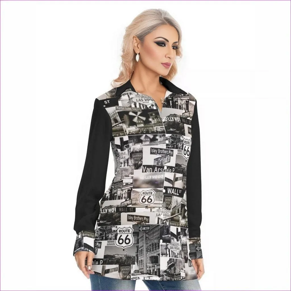 Greyed Streets Womens Long Shirt