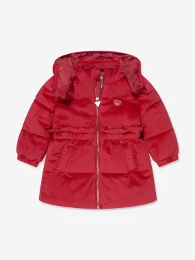 Guess Baby Girls Puffer Jacket in Red