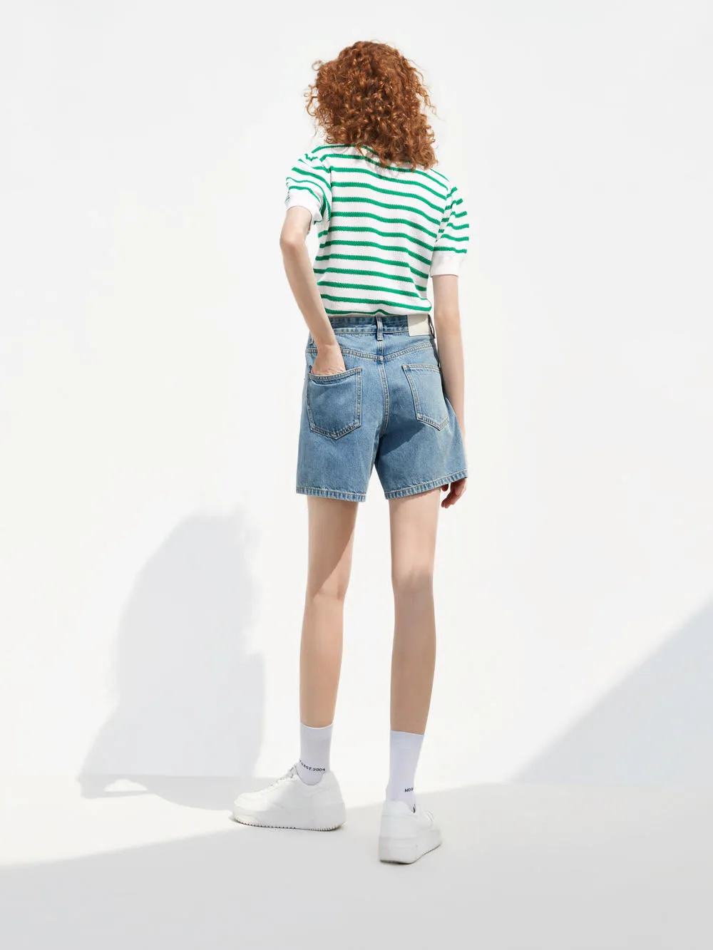 High Waist Straight Shorts