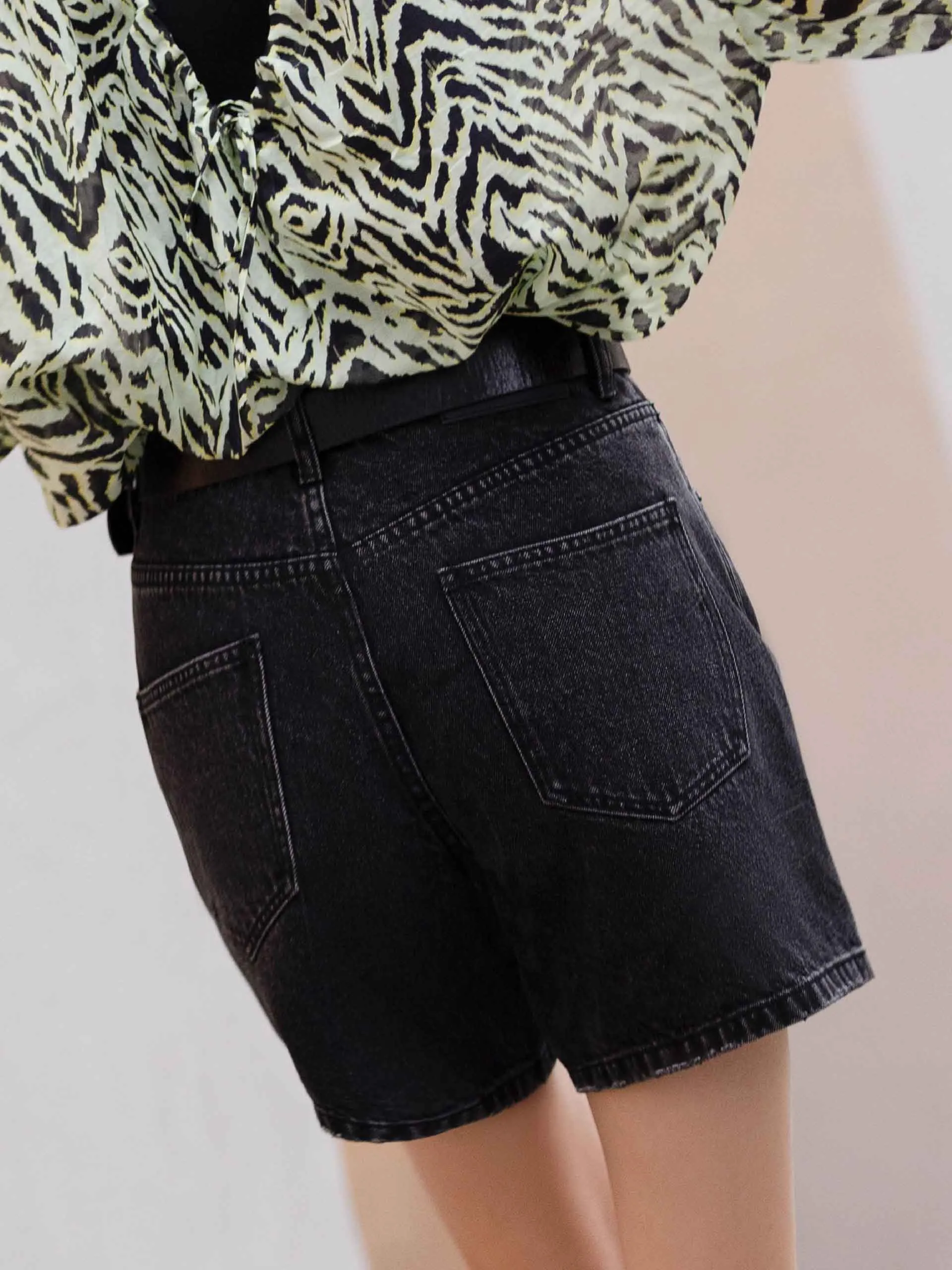 High Waist Straight Shorts