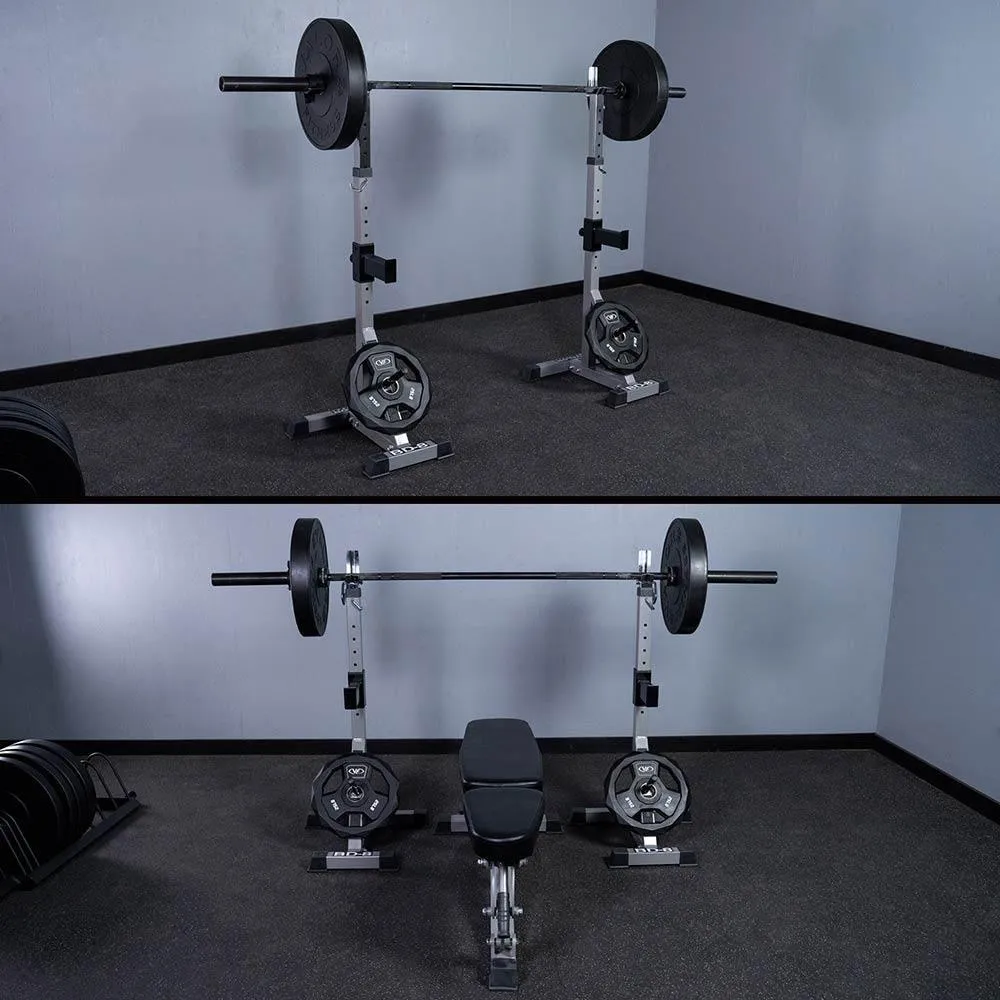 Independent Squat Stands w/ Plate Storage