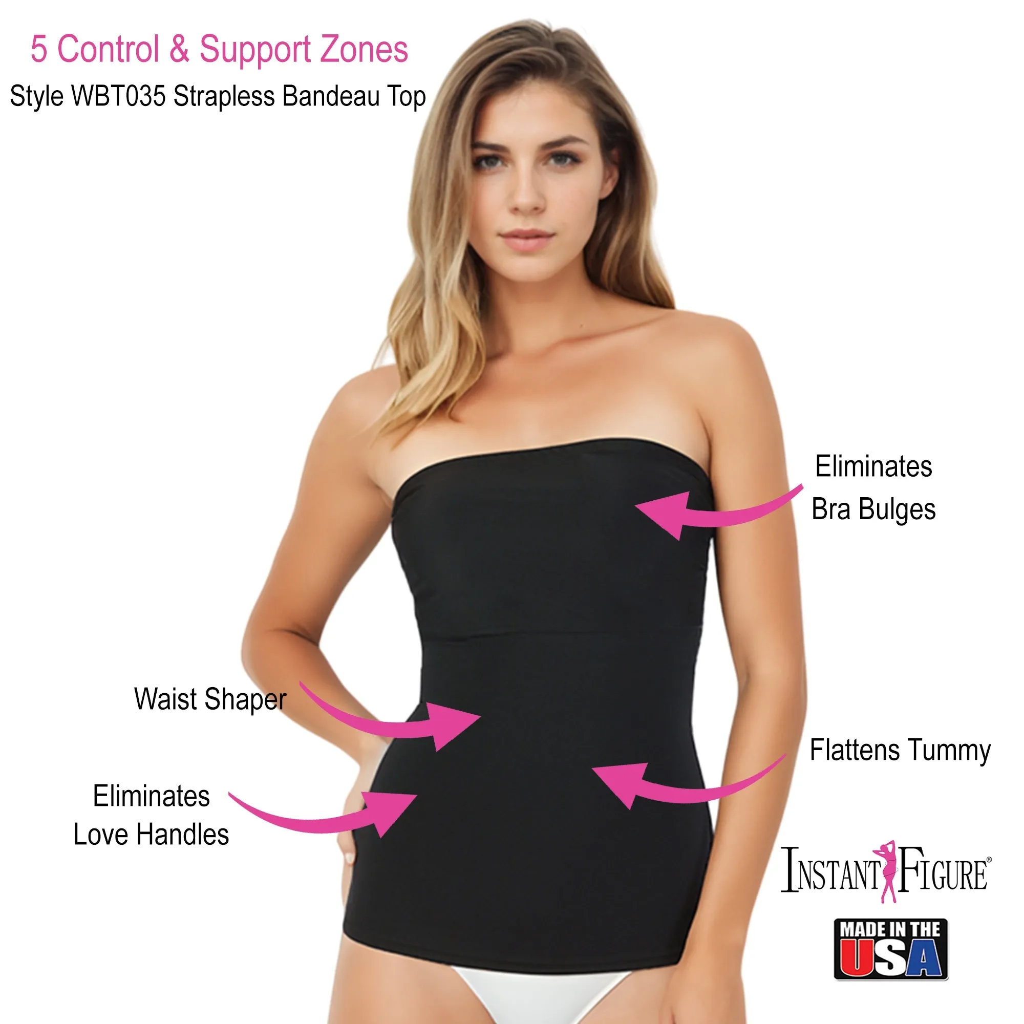 InstantFigure Strapless Bandeau Top WBT035