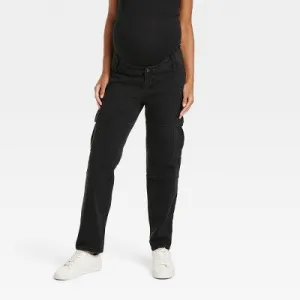 Isabel Maternity by Ingrid & Mid Rise Straight Fit Full Straight-Leg Jeans