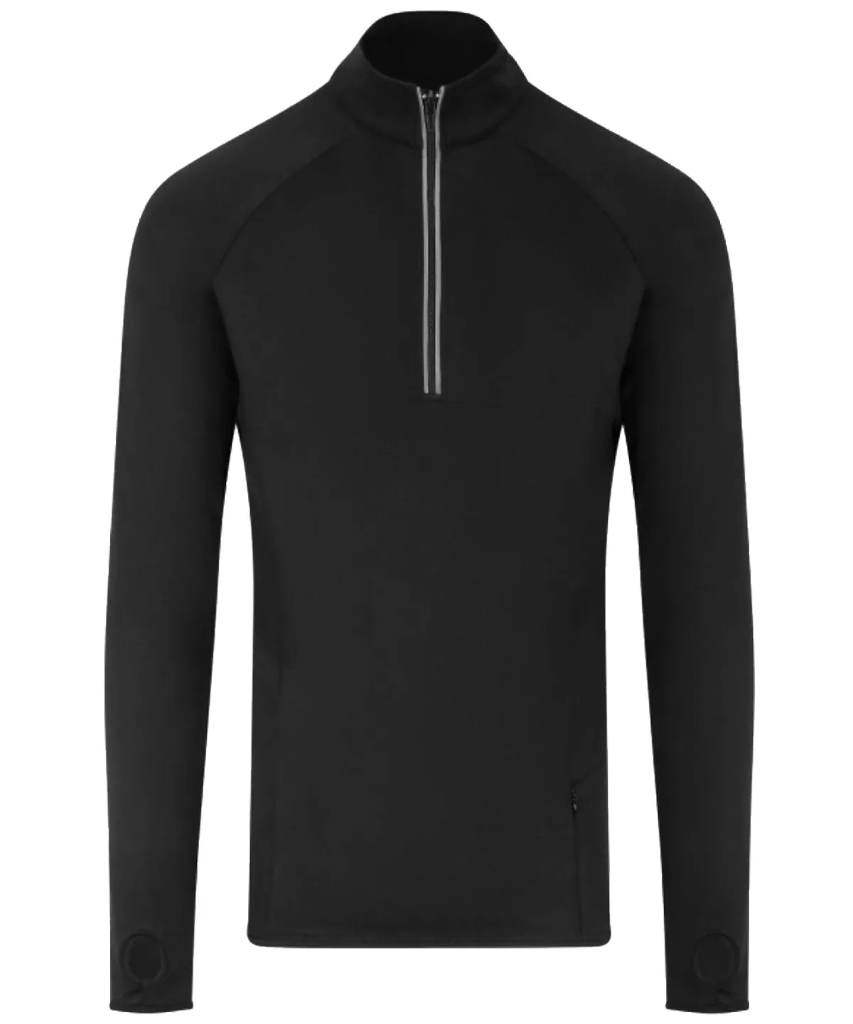 Jet Black - Cool Flex long half-zip top