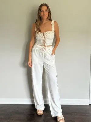 Lace Up Pants Set