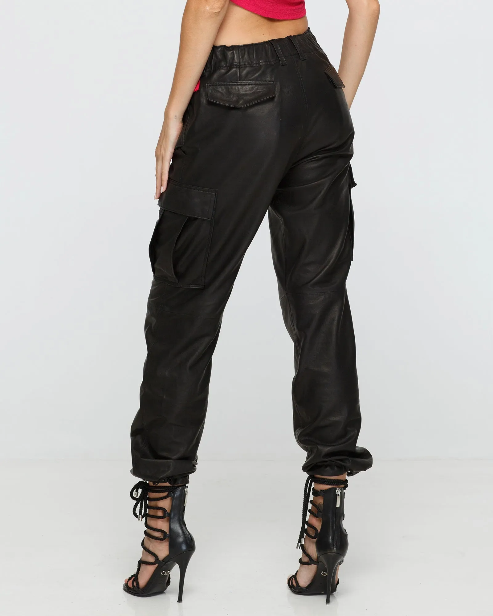 Leather Cargo Pant