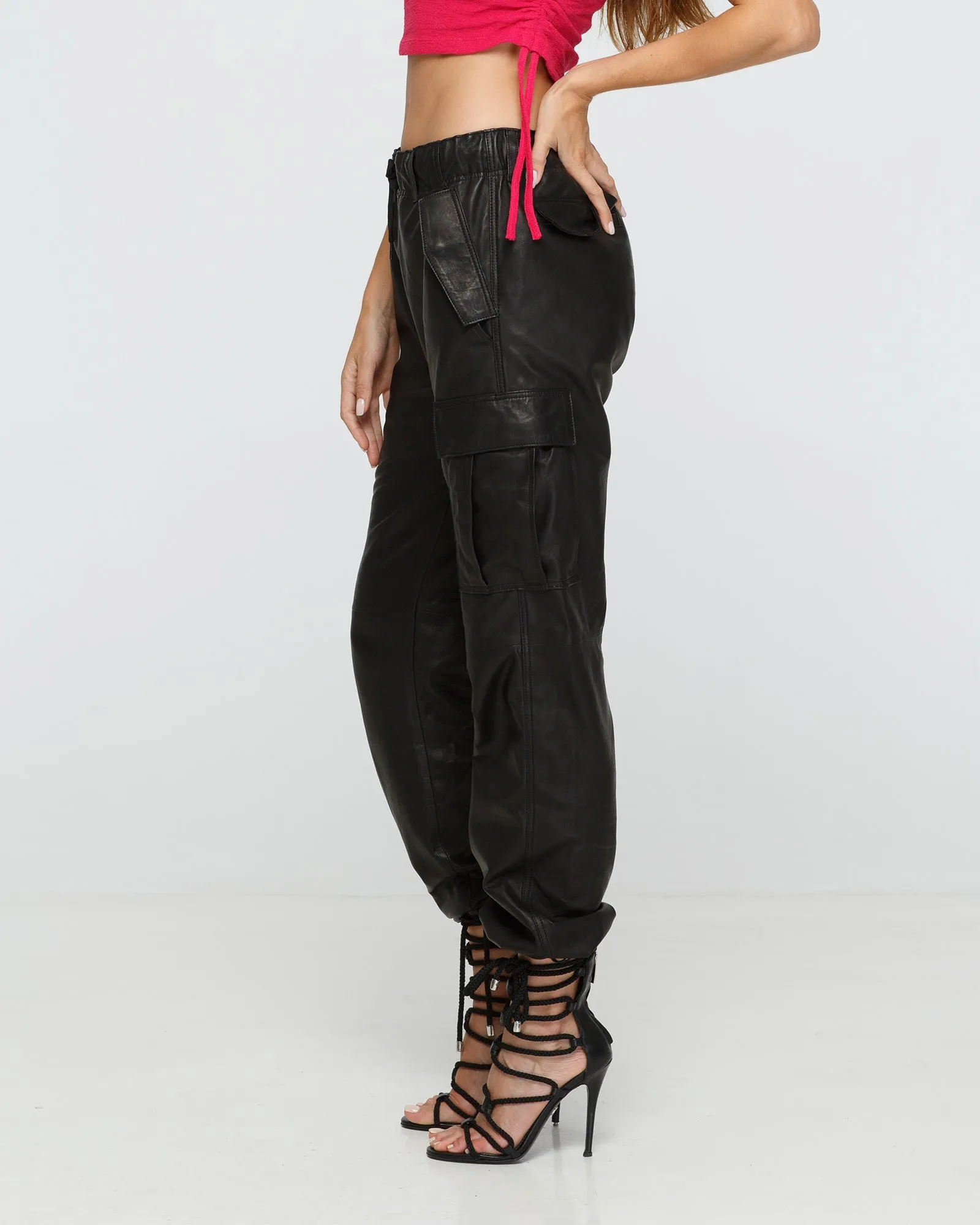 Leather Cargo Pant