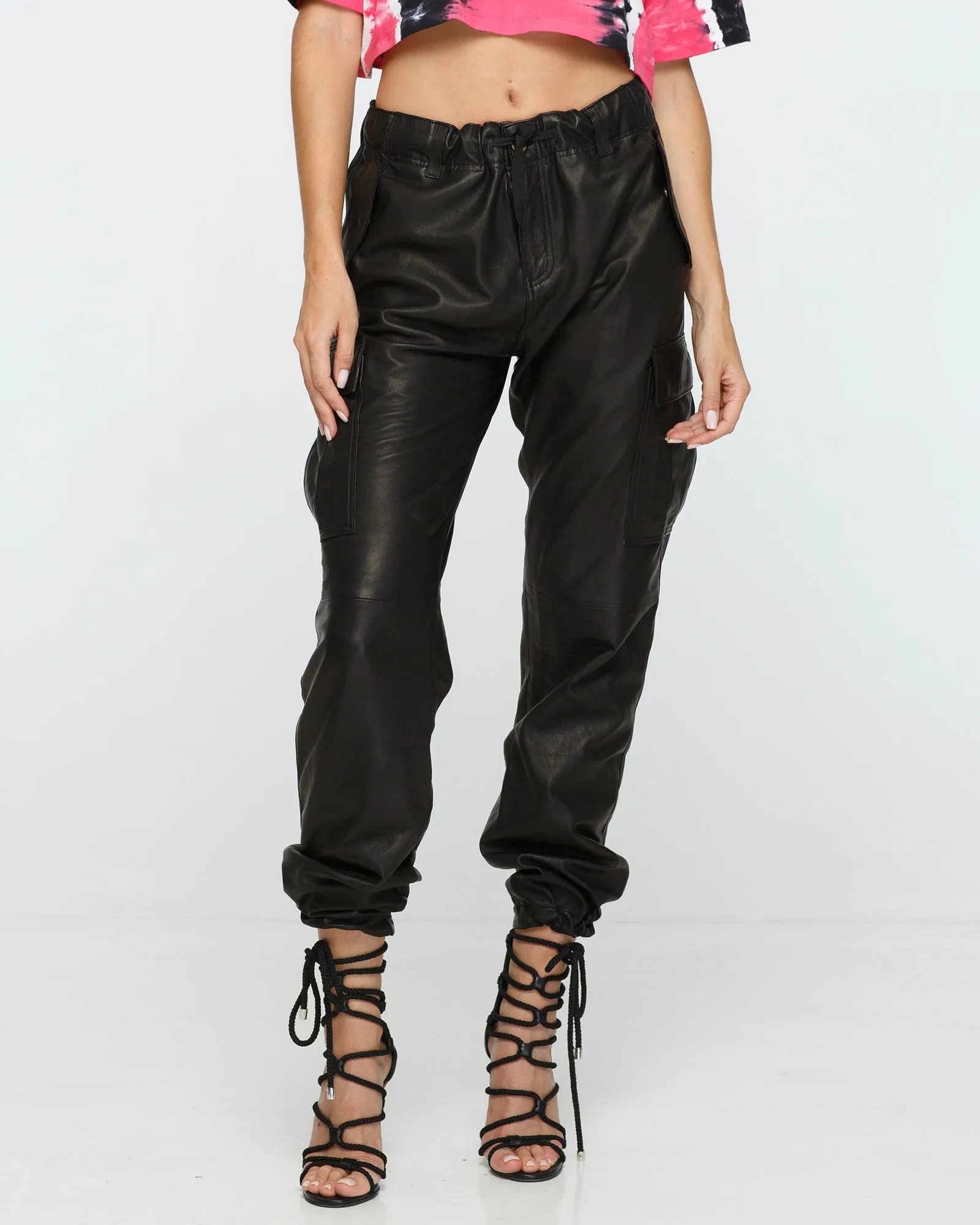 Leather Cargo Pant