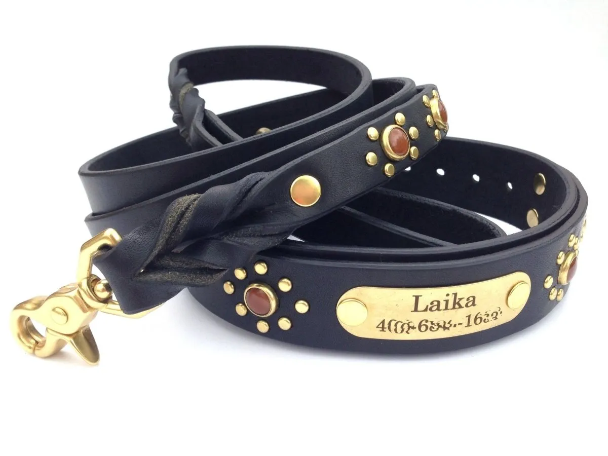 Lumen Leather Dog Collar