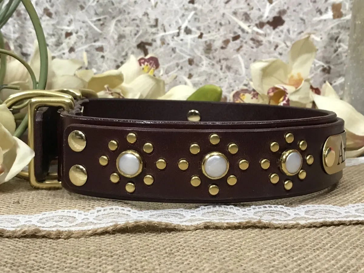 Lumen Leather Dog Collar