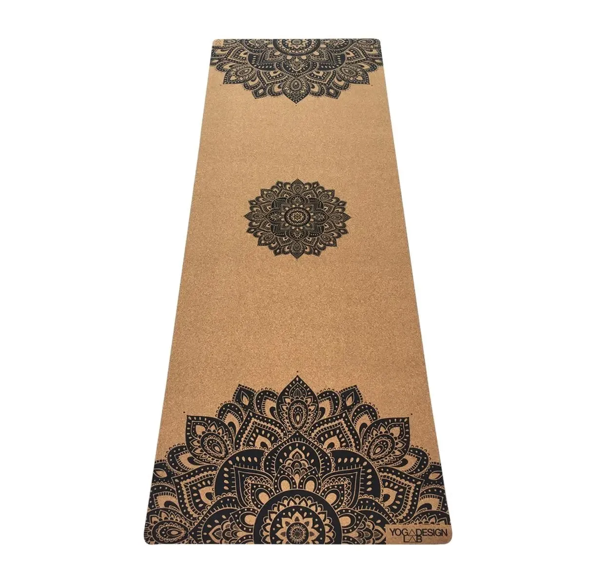 Mandala Cork Yoga Mat with Carrying Strap