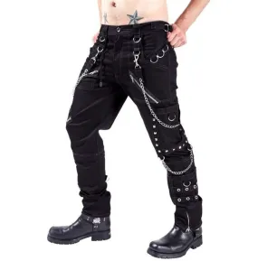 Men's Gothic Pants Punk Rock Cargo Pants Men Fashion Hip Hop Trousers Vintage Streetwear