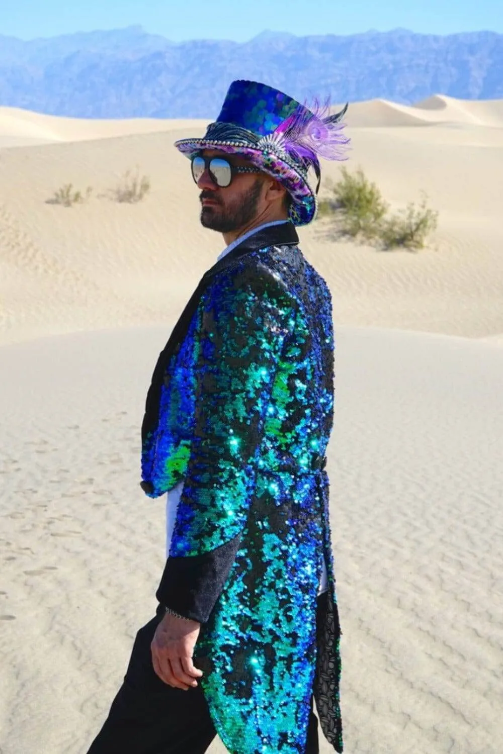 Mens Sequin Tailcoat