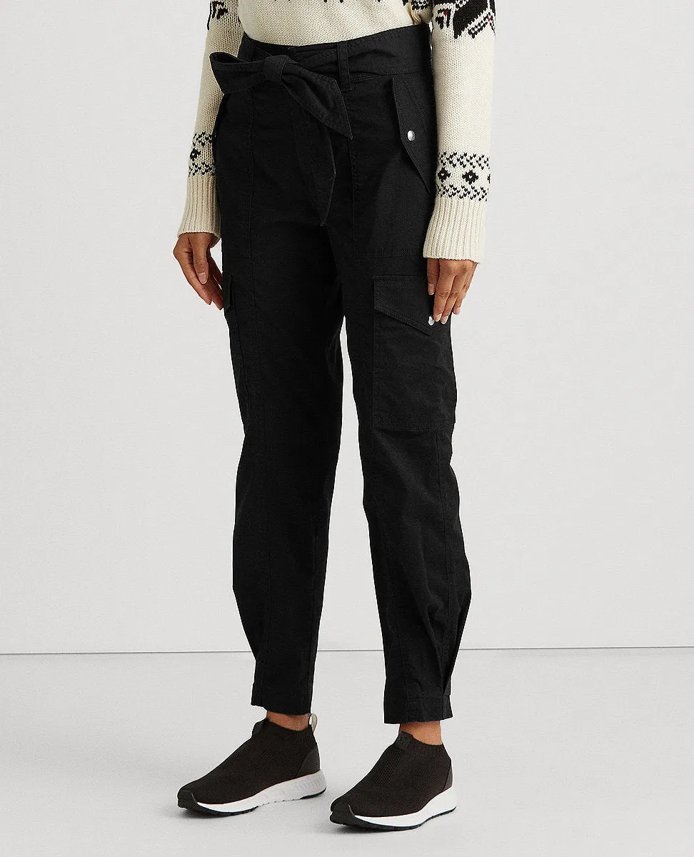 Micro-Sanded Twill Cargo Pant In Black