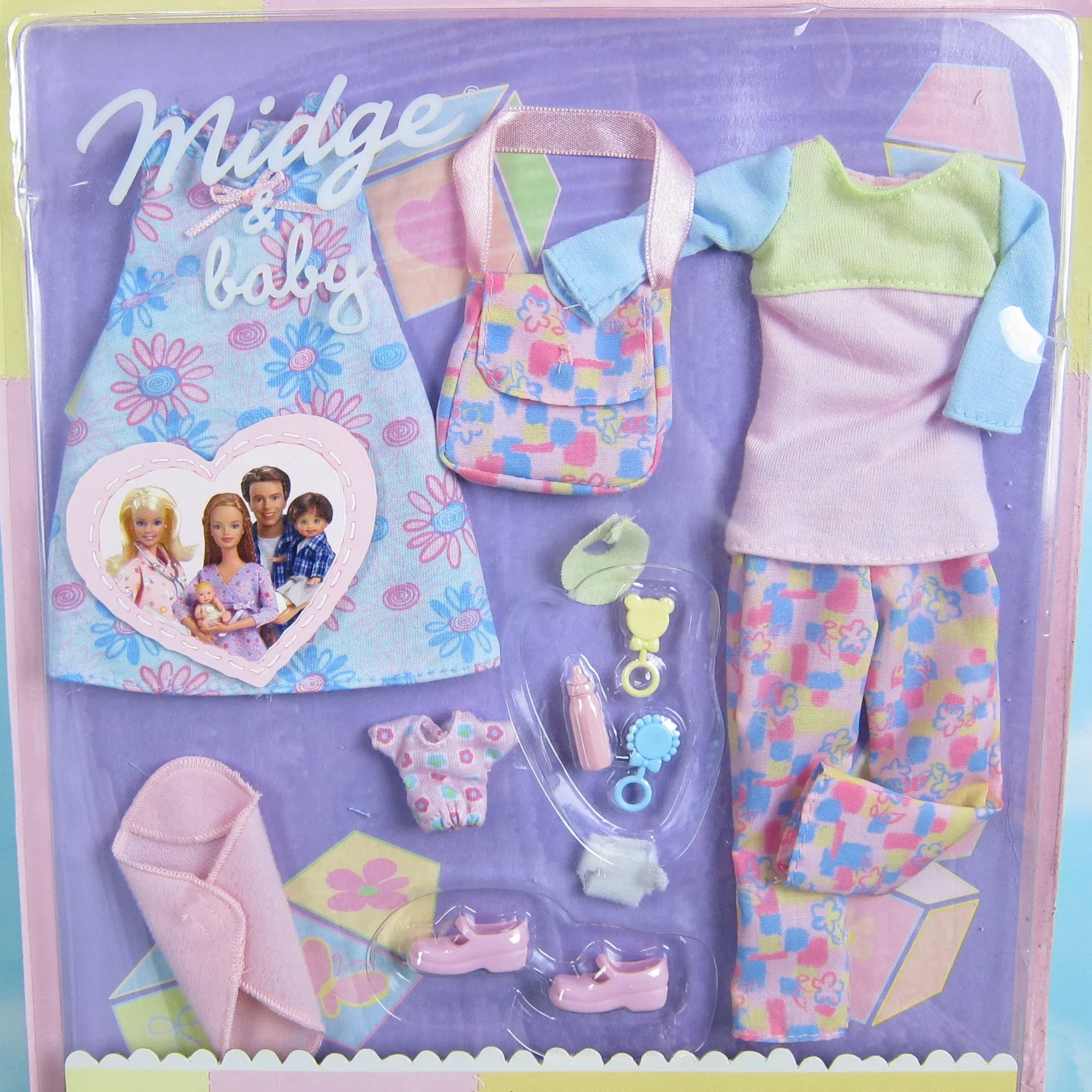 Midge & Baby Happy Family Vintage 2002 Barbie Doll Clothes Set #47629