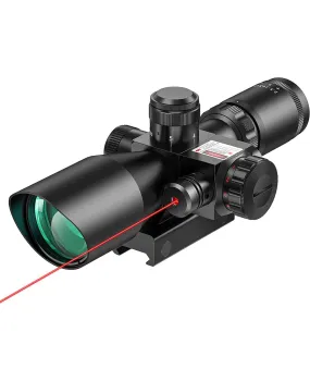 MidTen 2.5-10x40 OE Red Green Illuminated Mil-dot Scope with Red/Green Laser Combo