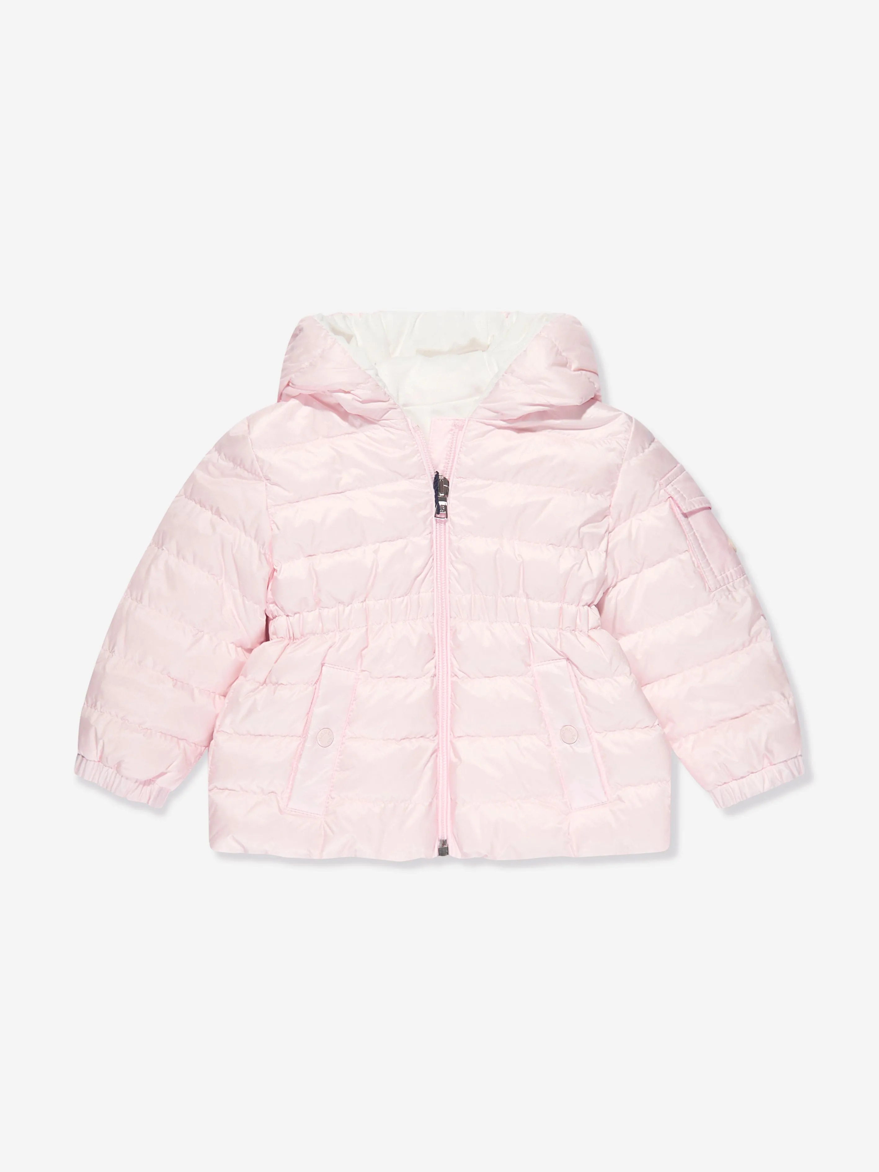 Moncler Enfant Baby Girls Down Padded Dalles Jacket in Pink