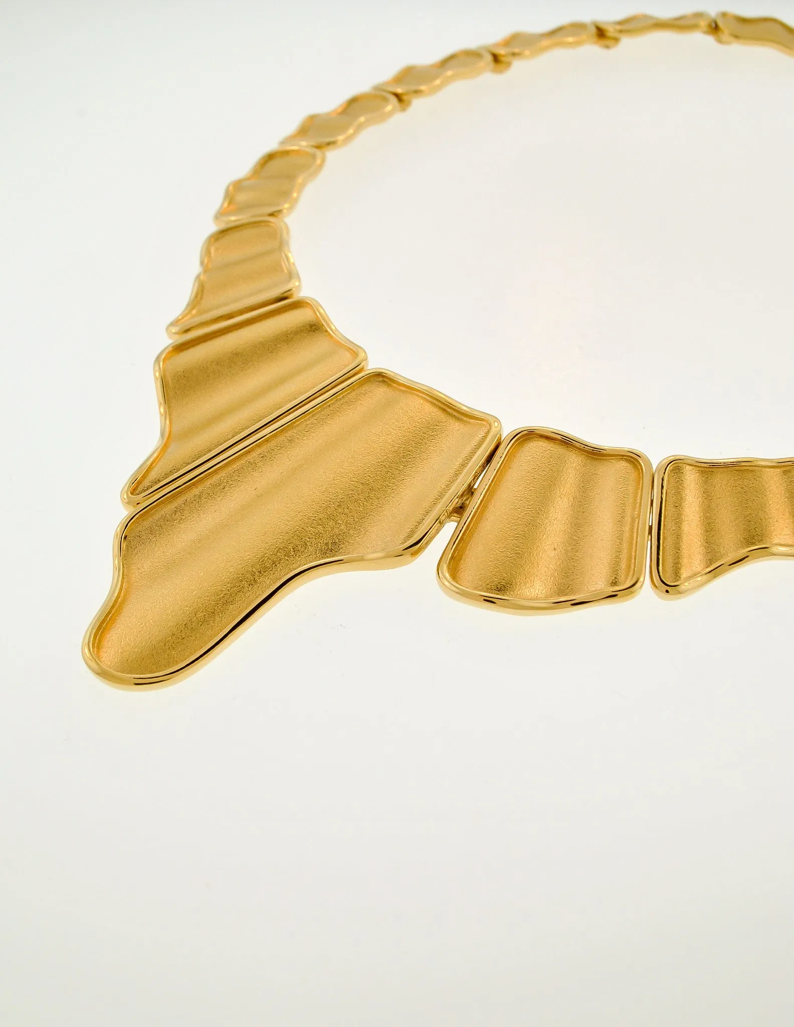 Monet Vintage Gold Modernist Necklace