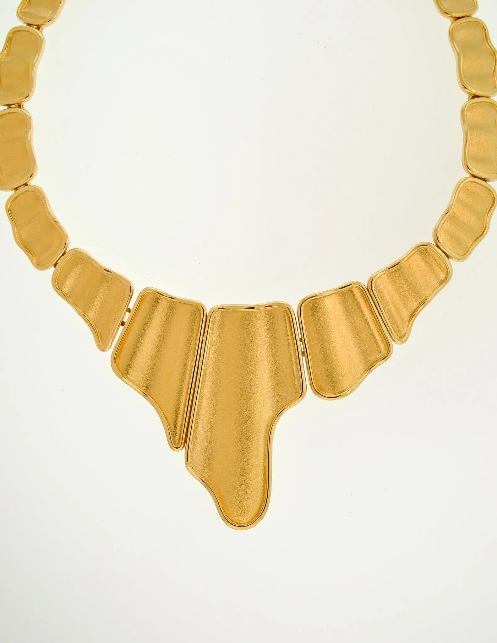 Monet Vintage Gold Modernist Necklace