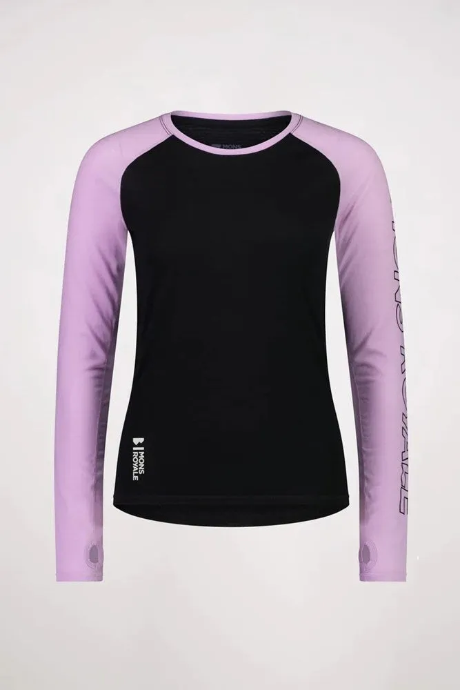 Mons Royale Bella Tech Women's Long Sleeve - Orchid/Black