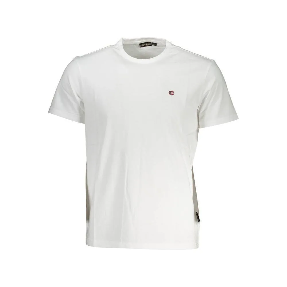 Napapijri White Cotton Men T-Shirt