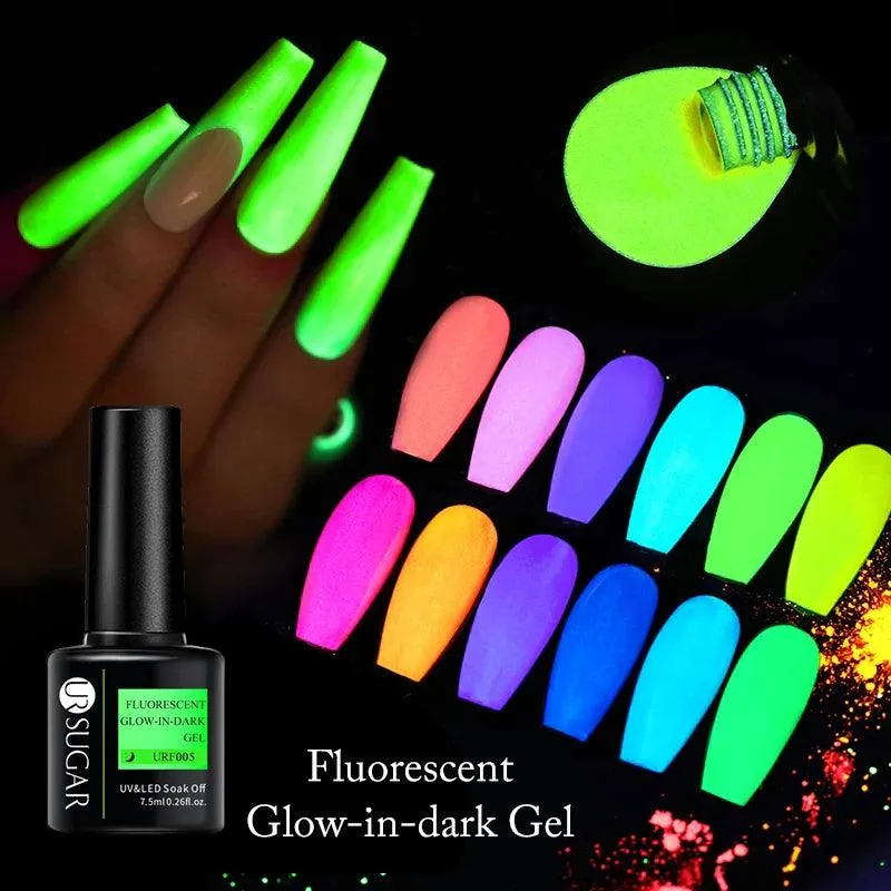 Neon Spark Gel Nail Polish: Vibrant Glow-in-Dark Art Kit