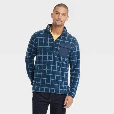 New - Goodfellow & Co Men's Half Length Zipper Sweatshirts Kangaroo Pocket Heavyweight