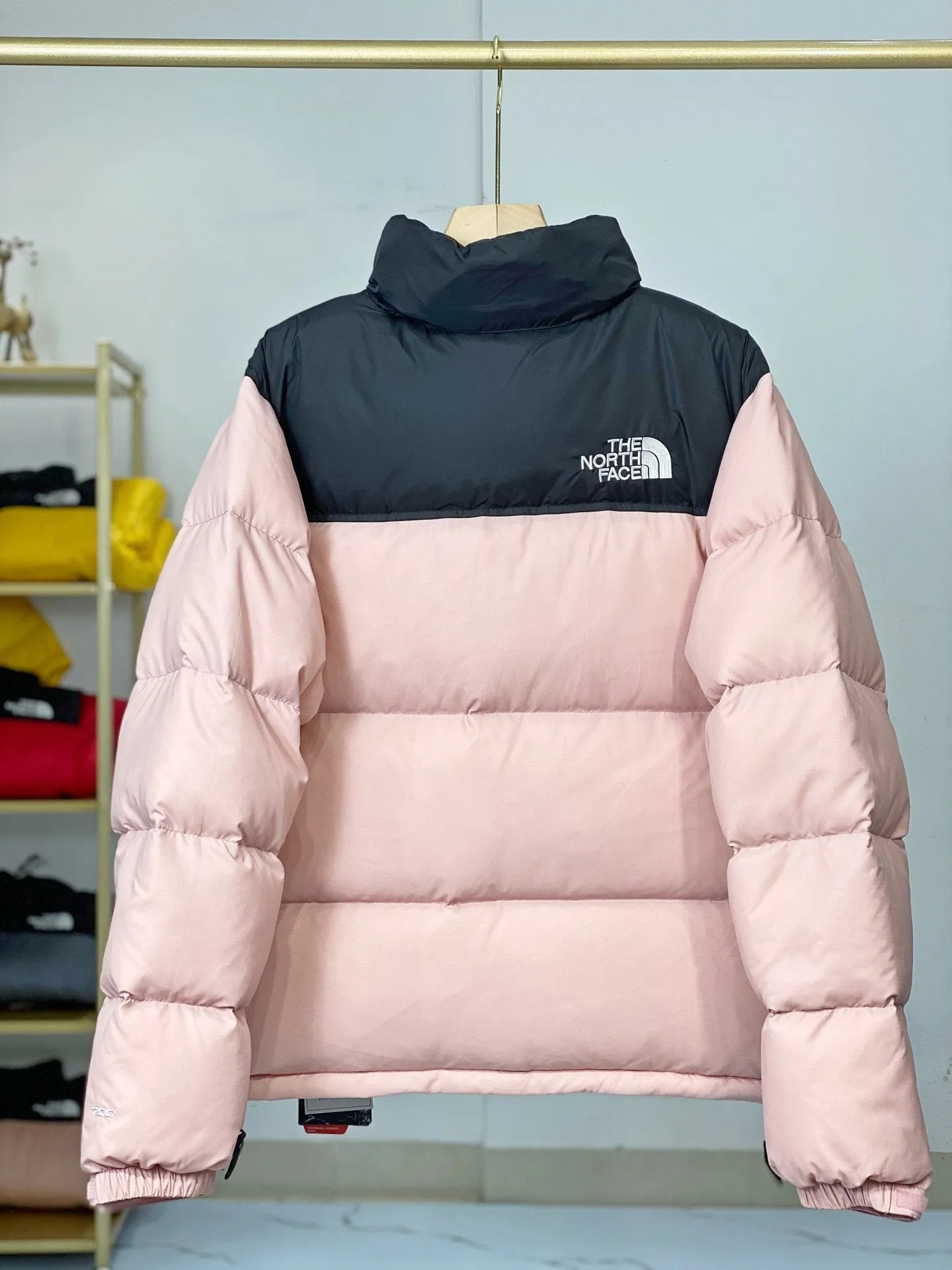 North Face-inspired 1996 Retro Nuptse Pink Black Jacket