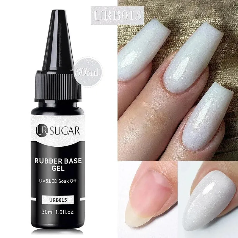 Nude Jelly White Rubber Base Gel: Long-Lasting Chip-Resistant Color