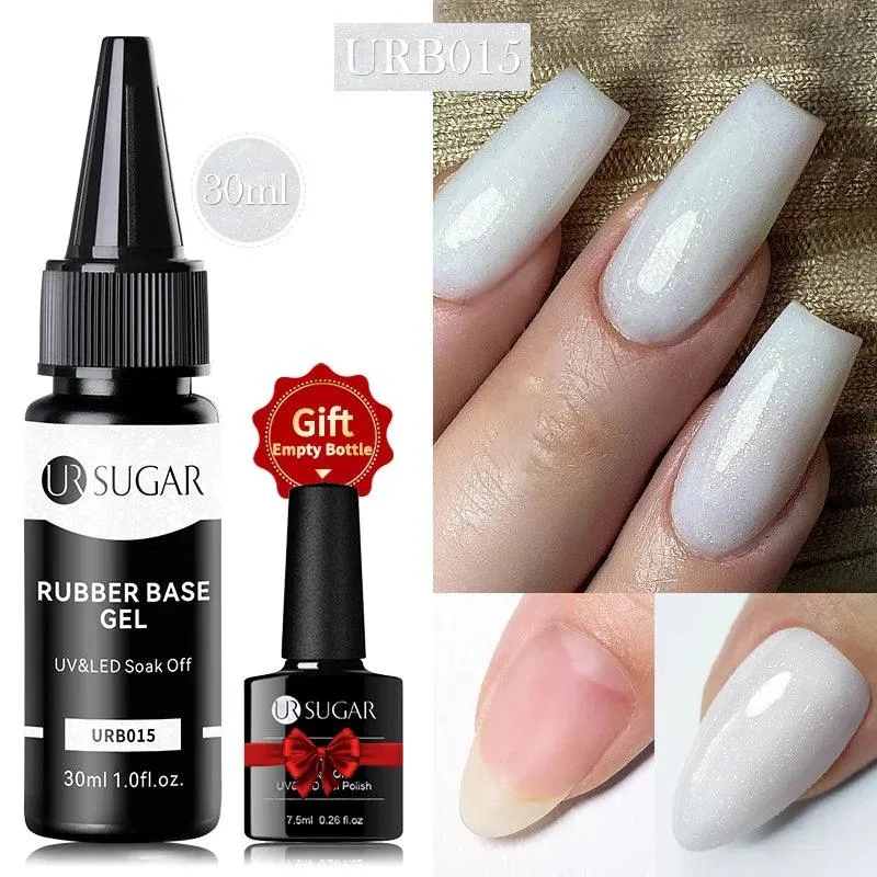 Nude Jelly White Rubber Base Gel: Long-Lasting Chip-Resistant Color