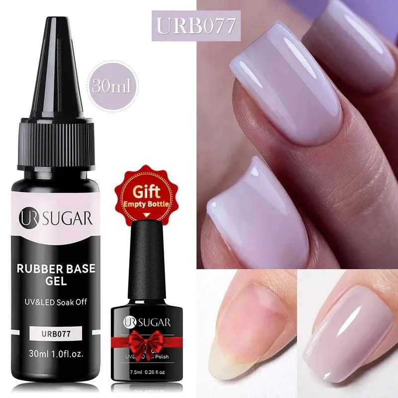 Nude Jelly White Rubber Base Gel: Long-Lasting Chip-Resistant Color