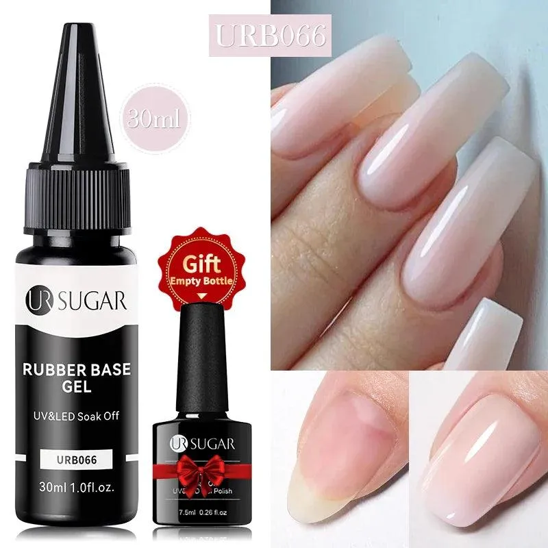 Nude Jelly White Rubber Base Gel: Long-Lasting Chip-Resistant Color