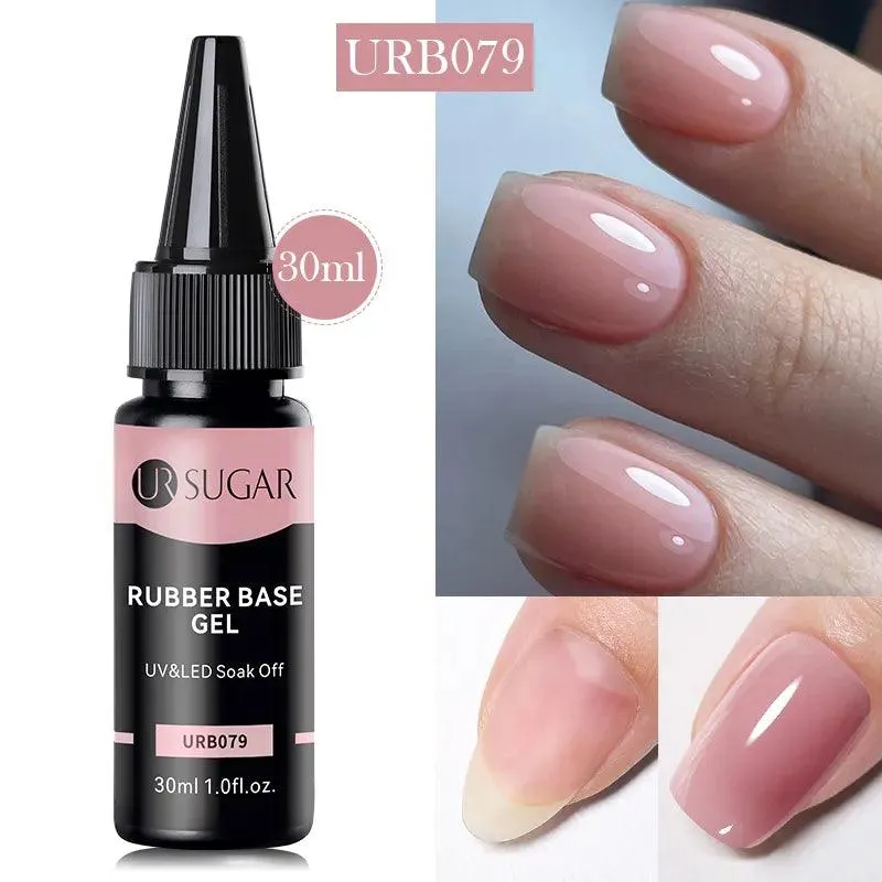 Nude Jelly White Rubber Base Gel: Long-Lasting Chip-Resistant Color