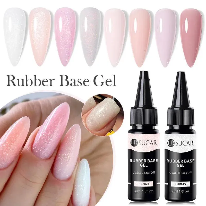 Nude Jelly White Rubber Base Gel: Long-Lasting Chip-Resistant Color