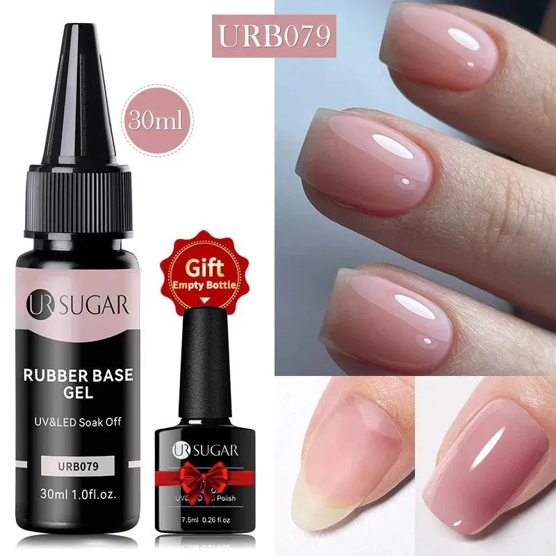 Nude Jelly White Rubber Base Gel: Long-Lasting Chip-Resistant Color