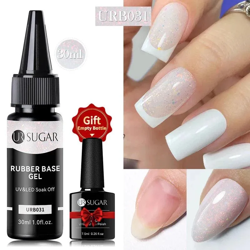 Nude Jelly White Rubber Base Gel: Long-Lasting Chip-Resistant Color