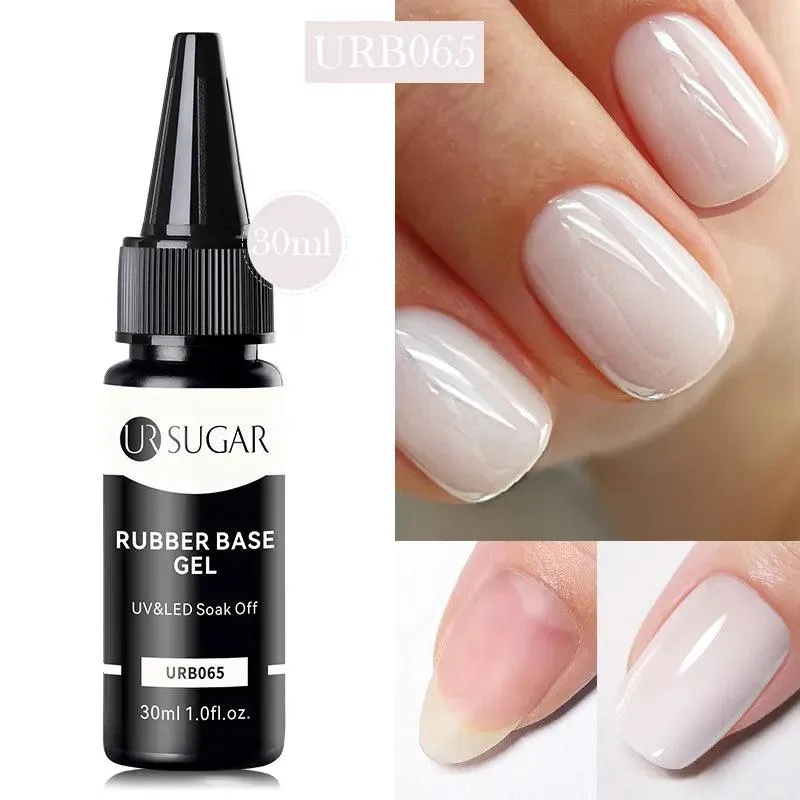 Nude Jelly White Rubber Base Gel: Long-Lasting Chip-Resistant Color