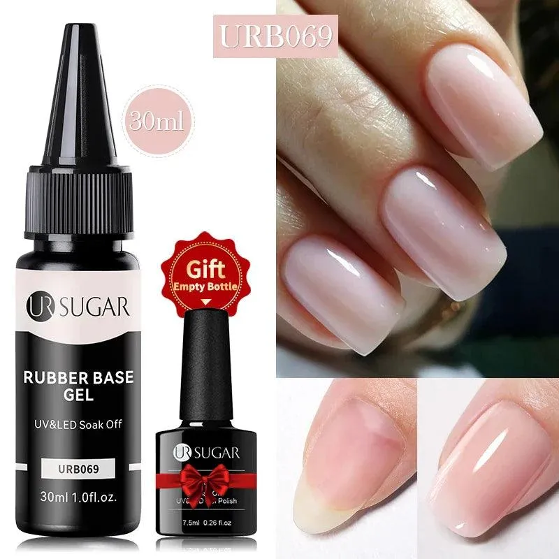 Nude Jelly White Rubber Base Gel: Long-Lasting Chip-Resistant Color