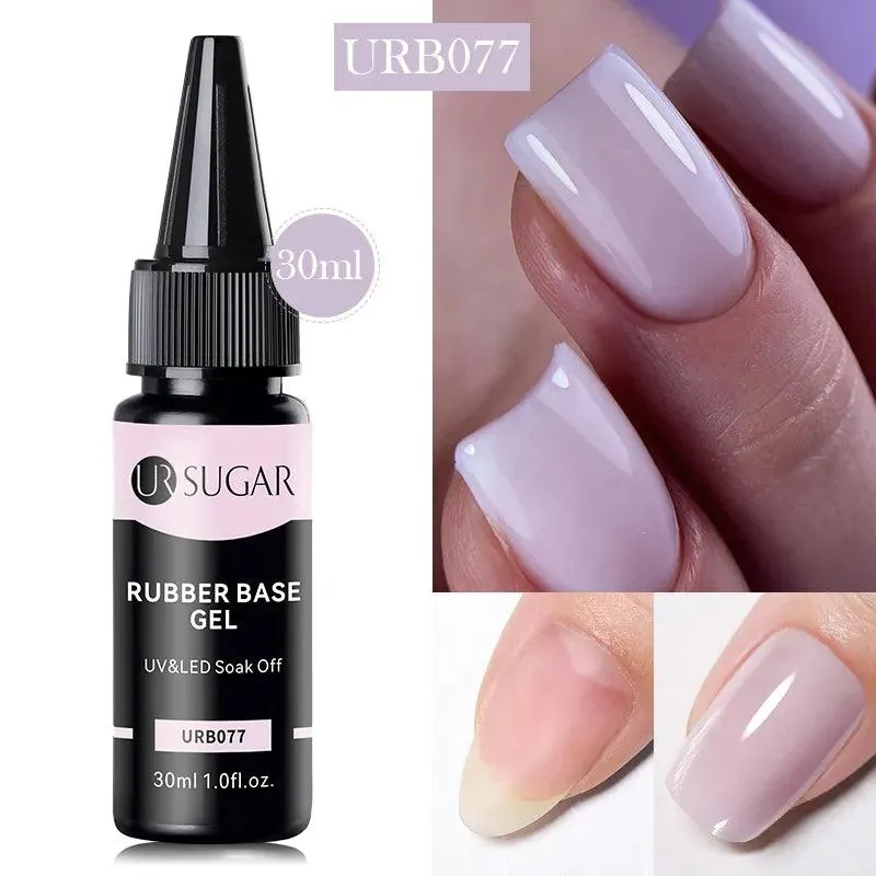 Nude Jelly White Rubber Base Gel: Long-Lasting Chip-Resistant Color