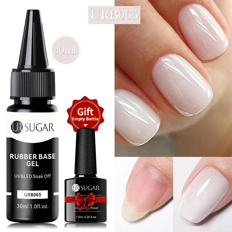 Nude Jelly White Rubber Base Gel: Long-Lasting Chip-Resistant Color