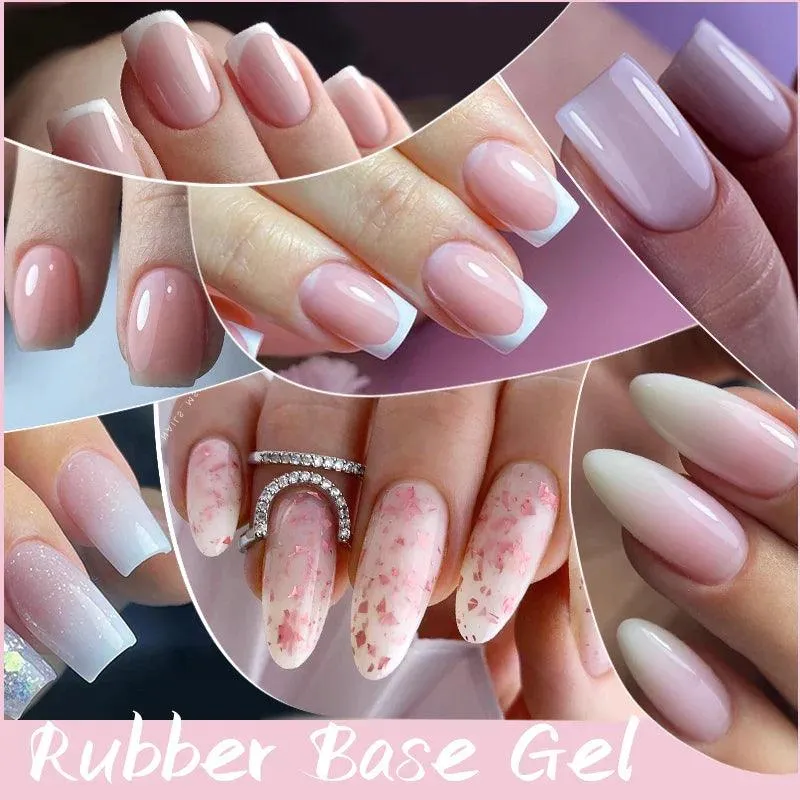 Nude Jelly White Rubber Base Gel: Long-Lasting Chip-Resistant Color