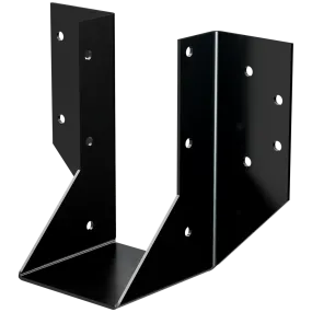 OHU Black Powder-Coated Ornamental Joist Hanger for 4x8 w/ Strong-Drive® SDS Screws