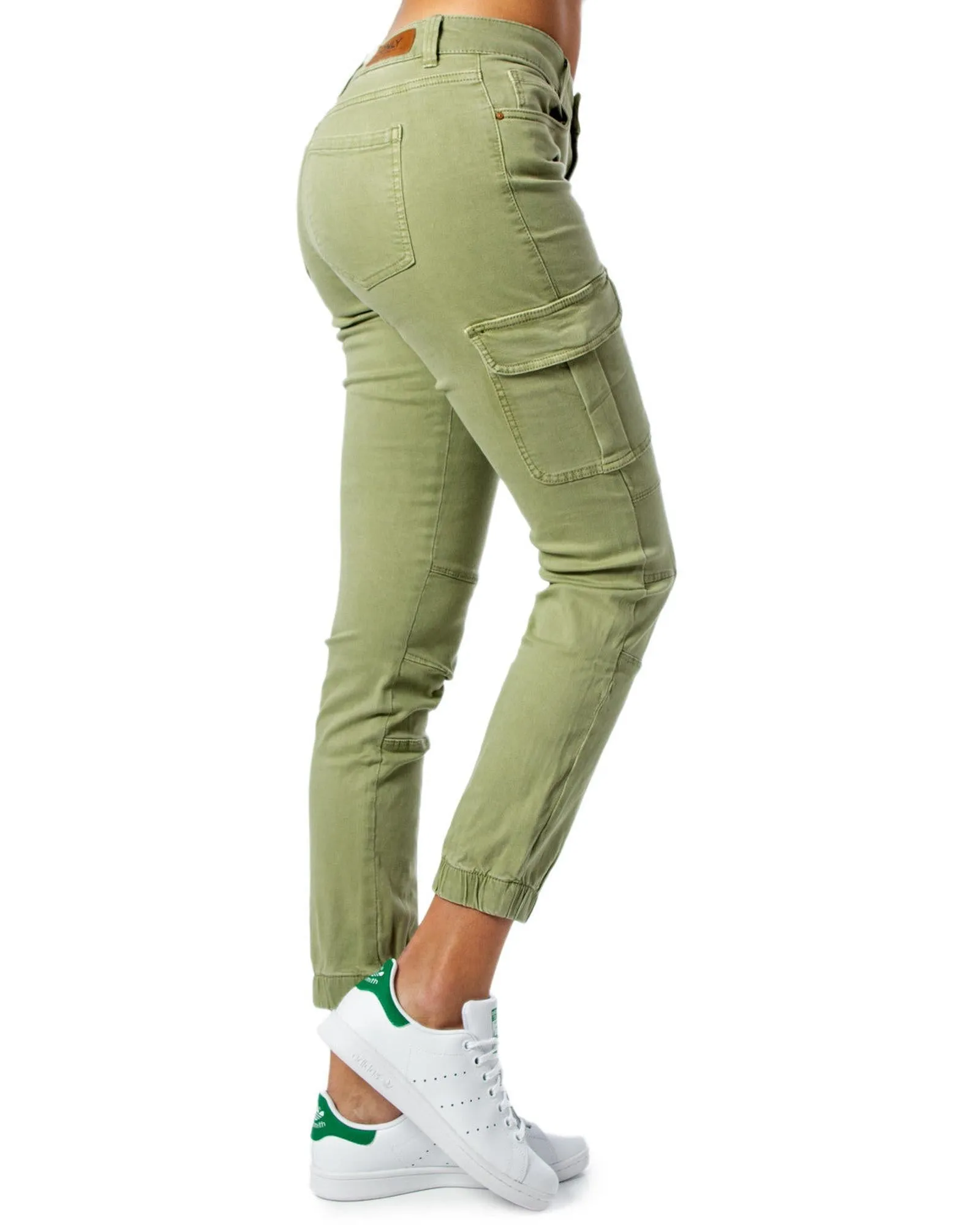 Only Womens Green Cargo Jogger Pants